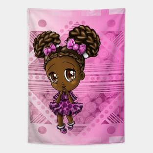 Sweet African American Girl Tapestry