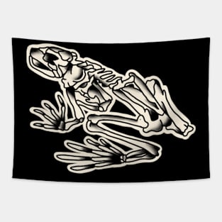 Skull Bones Frog Tapestry