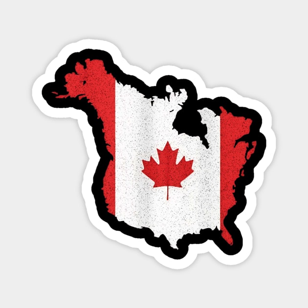 The USA Canada’s 11th Province Funny Canada Flag Vintage Magnet by ArtistTee ⭐⭐⭐⭐⭐