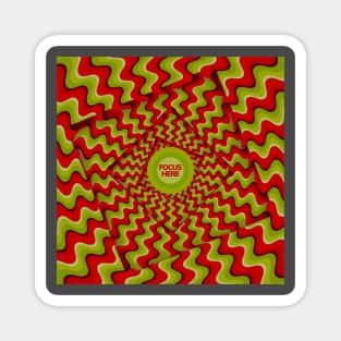Psychedelic optical illusion - focus here Magnet