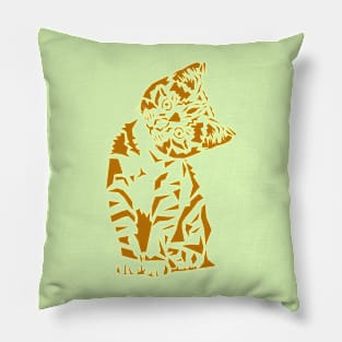 Minimalist Style Golden Cat Pillow