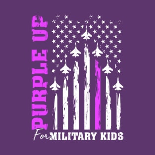 Purple Up For Military Kids Military Child Month Air Force T-Shirt