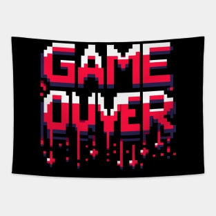 Game Over Screen - 80s retro gaming horror Tapestry