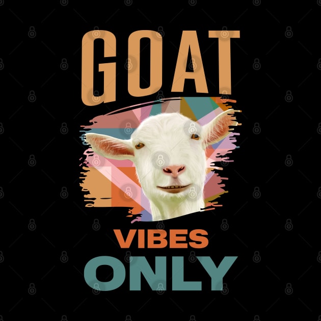 White Goat - Goat Vibes Only by Suneldesigns