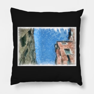 Reflections in a Rio, Venice, Italy Pillow