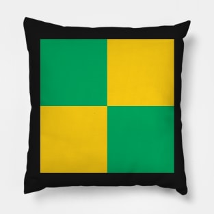 Norwich City Green and Yellow Checkered Fan Flag Pillow