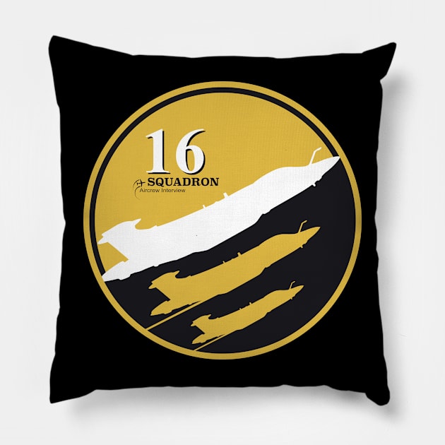 RAF Buccaneer 16 Squadron Pillow by Aircrew Interview