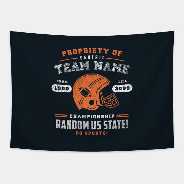 Generic Football T-Shirt Tapestry by Tobe_Fonseca