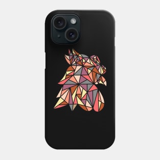 Colorful creative geometric rooster head Phone Case