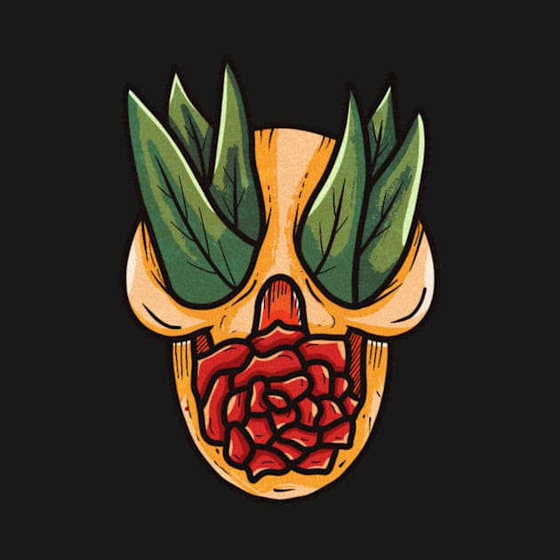 Flower skull by Dzulhan