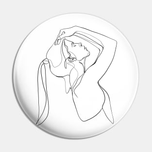 Minimalist Abstract Woman Body Line Pin