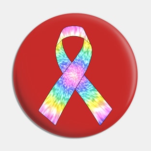 Tie Dye Ribbon Pin