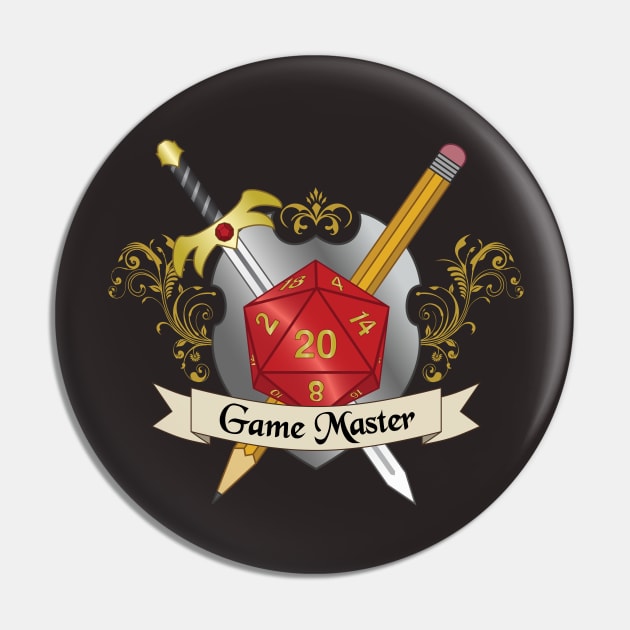 Game Master Crest Pin by NashSketches