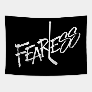 Fearless - no fear hockey saying Tapestry