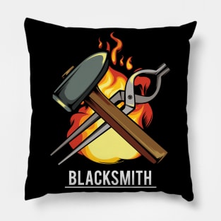 Blacksmith - Smithing Steel Hammer and Tong Pillow