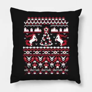 Unicorn Ugly Christmas Pillow