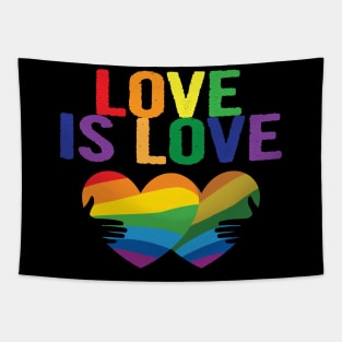 Love is love rainbow, gay lesbian pride Tapestry