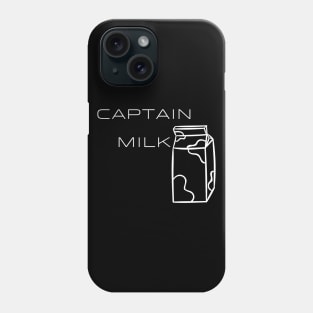 Captain Milk Typography White Design Phone Case