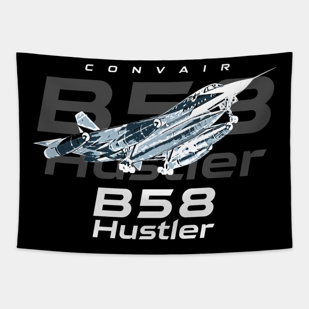 Convair B58 Hustler Tapestry by aeroloversclothing