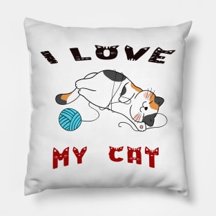 I LOVE MY CAT Pillow