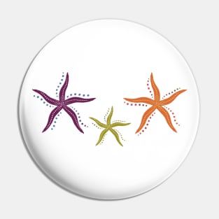 Starfish on t-shirt Pin