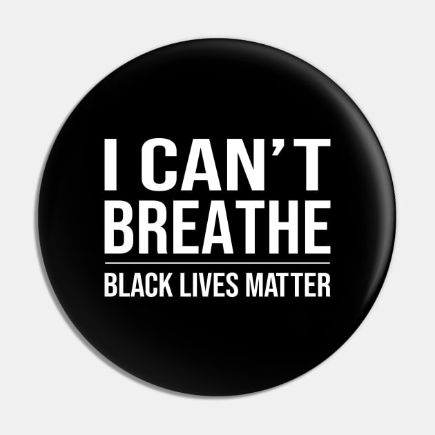 I Can't Breathe Black Lives Matter Pin by DragonTees