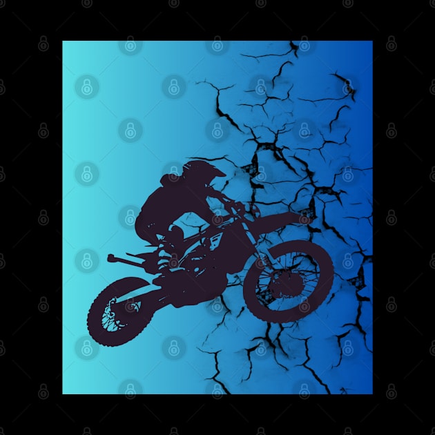 Cool dirt bike on a broken wall by TeeProDesigns