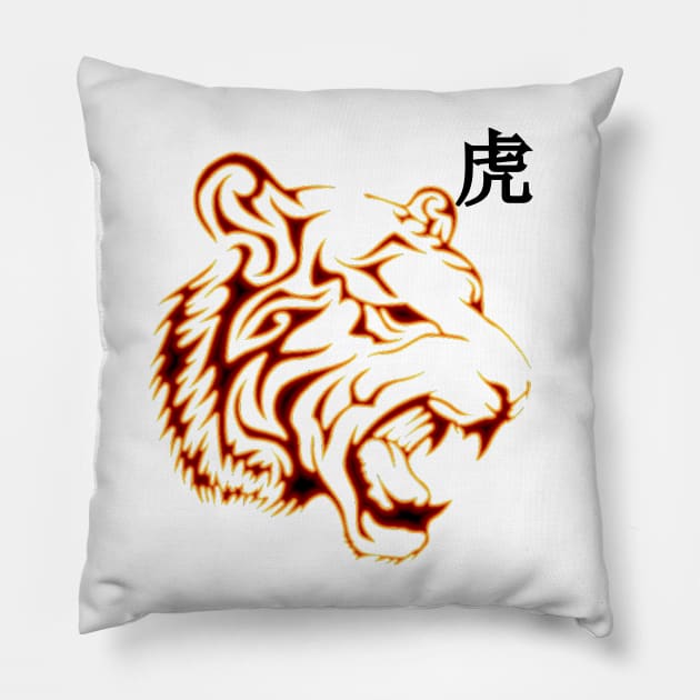 1986-1987, Fire Tiger Chinese Zodiac Pillow by Sir Toneth