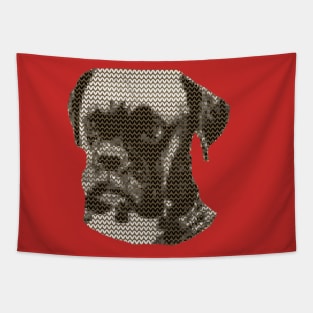 Boxer Dog Ugly Christmas Sweater Tapestry