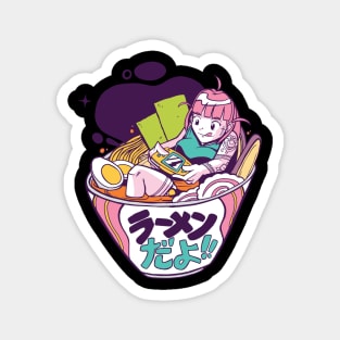 Ramen Gamer Girl Anime Gift Idea Birthday Manga Girl Magnet