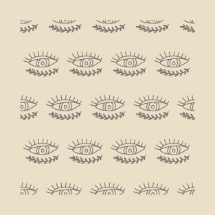 Hand-drawn BOHO pattern with eyes T-Shirt