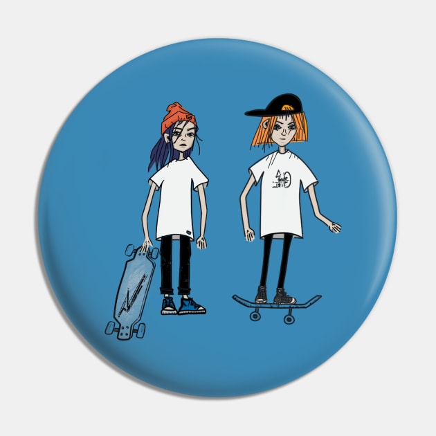 SKATE GIRLS Pin by ARTEMIDA