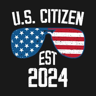 New US Citizen Est 2024 American Immigrant Citizenship T-Shirt