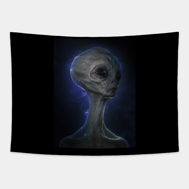 Zeta Alien Tapestry by INKSPACE