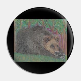 Brown bear Pin