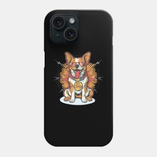 An enthusiastic dog relishing a coffee break Phone Case