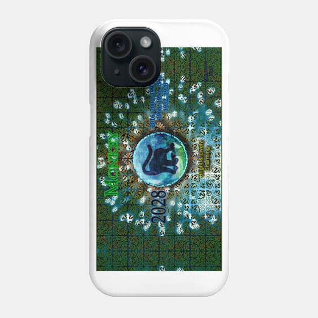 Zo-Disc Monkey with background v1 Phone Case by ajbruner77