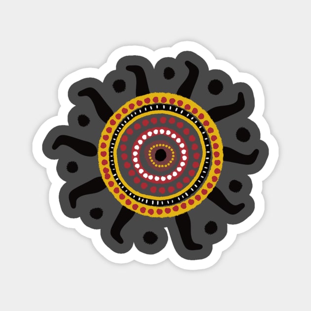 Aboriginal Sun Magnet by Pacesyte