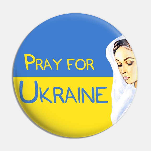 Pray for Ukraine Pin by Svetlana Pelin