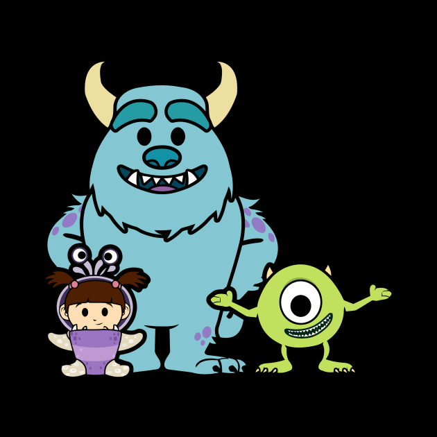 Monster Inc Group Chibi by untitleddada