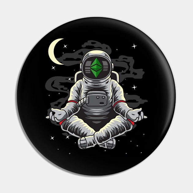 Astronaut Yoga Ethereum Classic Crypto ETH Coin To The Moon Crypto Token Cryptocurrency Wallet Birthday Gift For Men Women Kids Pin by Thingking About