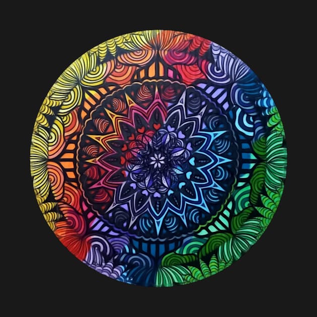 Rainbow Mandala by AmeUmiShop