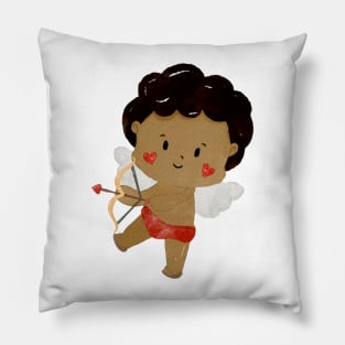 Cute Brown Valentines day Angel Cupid Pillow