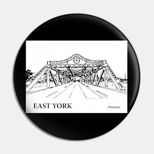 East York Ontario Pin