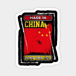 China Flag Born Distressed Novelty Gift Magnet