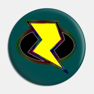 Lightning Bolt Logo - Rainbow 1 Pin