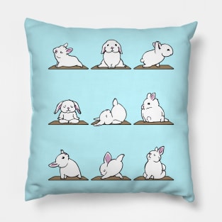Bunnies yoga Pillow