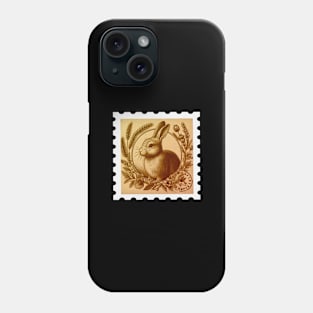 vintage rabbit stamp Phone Case