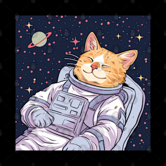 Astronaut Cat by peculiarbutcute