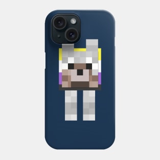 Minecraft Wolf Nonbinary Pride Collar Phone Case